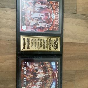 NBA Miami Heat Back to Back NBA Champions Plaque set